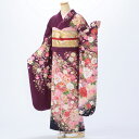 【レンタル】【2月~11月】振袖 フルセット 紫系 古典柄 Mサイズ リユース 状態:S 良品 成人式 結婚式 卒業式 結納 レンタル着物 50649