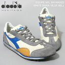 送料無料 diadora ディアドラ ヘリテージ スニーカー エキップ ナイロン ストーンウォッシュ ワックス ホワイトスワン ブルーベル (HERITAGE EQUIPE NYL SW WAXED 157652 01 C6149) メンズ クラシック レトロ