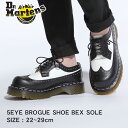 送料無料 ドクターマーチン(DR.MARTENS) 3989 5アイ ブローグシューズ ベックスソール 黒×白 ウイングチップ コンビレザー ブーツ (DR.MARTENS 10458001 3989 5EYE BROGUE SHOE BEX SOLE) メンズ 兼レディース