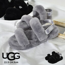 【店内全品★P2倍！】アグ オー イヤー UGG <strong>サンダル</strong> <strong>レディース</strong> ブラック 黒 グレー パープル OH YEAH 1115752K 靴 シューズ 室内 室外 ルームシューズ ルームスリッパ ファー ボア フラット あったか バックストラップ