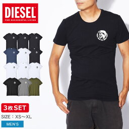 【店内全品★P5倍！】ディーゼル 半袖Tシャツ 3枚セット メンズ DIESEL UMTEE ランダル 3パック Tシャツ UMTEE RANDAL 3P TEE 00SJ5L 0TANL カジュアル ブランド <strong>tシャツ</strong> トップス 半袖 無地 スポーツ 人気 シンプル クルーネック ブラック 黒 ホワイト 白|slz|