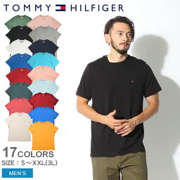 【店内全品★P2倍！】<strong>トミーヒルフィガー</strong> 半袖Tシャツ TOMMY HILFIGER ベーシック コットン コア フラッグ クルーネック S/S TEE メンズ ブラック 黒 ホワイト 白 グレー ネイビー 09T3139 【ゆうパケット配送】トップス カットソー シンプル ブランド 無地