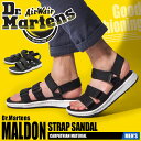 【ママ割P5倍】全国送料無料 ドクターマーチン Dr.Martens マルドン ストラップ サンダル ブラックDR.MARTENS MALDON STRAP SANDAL 22278001コンフォート 靴メンズ 男性