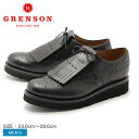グレンソン GRENSON スタンレー キルティタン ウイングチップ ブラック GRENSON 5033-01VB STANLEY BLACK メンズ 男性 天然皮革 本革 レザー 短靴 内羽根