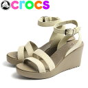 送料無料 クロックス CROCS レイ ウェッジ ウーマン くろっくす オートミール (CROCS LEIGH WEDGE WOMEN 11382-14G) レディース(女性用) サンダル ウェッジソール シューズ