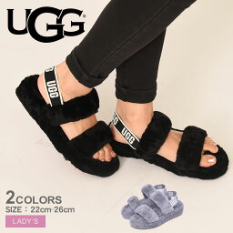 アグ サンダル <strong>ファーサンダル</strong> オー イヤー UGG OH YEAH 1107953 レディース バンド バックベルト バックバンド もこもこ かわいい ふわふわ ブランド シューズ 靴 黒 グレー パープル カジュアル ロゴ キュート ファー 室内 室外 オフィス 履きやすい 楽ちん リラックス