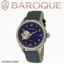 バロック 腕時計 メンズ BAROQUE ETERNITA BA3001S-03NV ウォッチ 定番 時計 ブランド レザー ビジネス カジュアル プレゼント 防水 アナログ 自動巻き ネイビー 紺