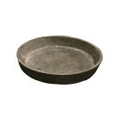 【3個入】 軽量コンクリート製 植木鉢用受皿/プランター用受皿(単品) 【ブラックウォッシュ 直径19.5cm】 『フォリオ ソーサー』
