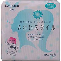 花王 ロリエきれいスタイル天然コットン100％無香料消臭14CM52個　（0709-0405）