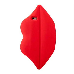 iPhone SE3 / SE2 / 7 / 8 対応 背面ケース ケース カバー シリコンカバー 唇 クチビル 柔らかい ユーモア インパクト シュール ギャグ 女性 色気 色っぽい インスタ映え 目立つ シルエット 赤い red