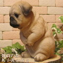 犬の置物 パグ おもてなしドッグ パグ ワンちゃん いぬ オブジェ リアル ドッグ モチーフ 毛並み こだわり オーナメント ガーデニング 愛嬌 カフェ インテリア ベランダアート