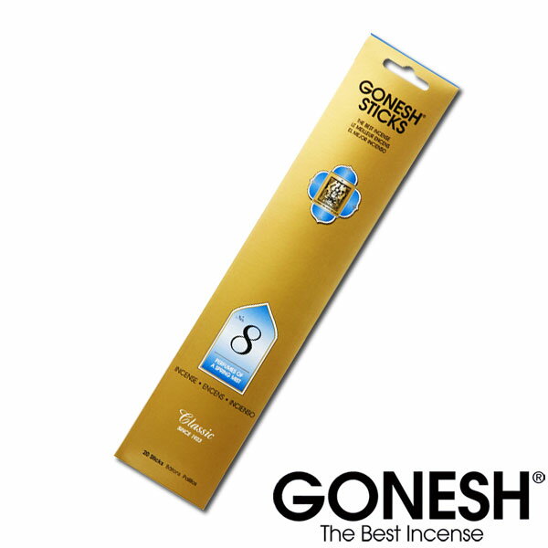 ★メール便84円対応★GONESH ガーネッシュ お香スティック No.8 -スプリングミスト- (1箱20本入り)【ガネッシュ アロマ インセンス】【ナンバーズ】【癒し 香り】