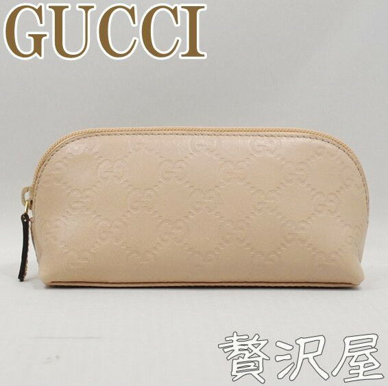 【到着後レビューを書いて送料無料!!】GUCCIグッチGUCCI ポーチ GUCCIグッチ グッチシマ GG柄 コスメポーチ GUCCI 272367