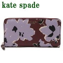 ケイトスペード 財布 Kate Spade 長財布 レディース 花 フローラル ラウンドファスナー WLRU6039-515 ブランド 人気
