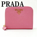 【イタリア買付】プラダ 財布 PRADA 1MM268-2EZZ-F0410 GERANIO コインケース 財布 小銭入れ ピンク ラウンドファスナー