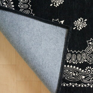 【160×160cm】PaisleyBandannaRugSsize/ペイズリーバンダナラグSサイズペイズリー正方形バンダナラグ絨毯カーペットホットカーペット対応カーペットバンダナ柄bandanaDETAIL