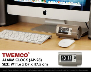 TwemcoAlarmClock#AP-28“Gray”/トゥエンコアラームクロックグレーパタパタ時計置き時計クロック時計DETAIL【あす楽対応_東海】