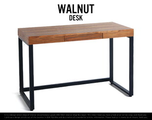 WalnutDesk/ウォールナットデスクウォールナットミッドセンチュリーPCデスクパソコンデスク書斎机emoanthemエモアンセムwood木ブラウン引き出し付き