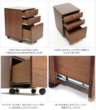 WalnutChest/ウォールナットチェストミッドセンチュリーPCデスクチェスト書斎emoanthemエモアンセムwood木ブラウン引き出し付き