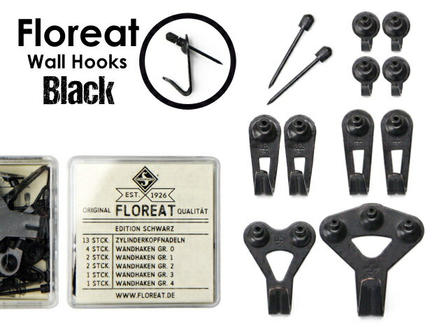 Floreat Wall Hooks g Black h / t[[gEH[tbN ubN tbN hCc t[g nK[ Vo[ e Ǌ| DETAIL   _C 