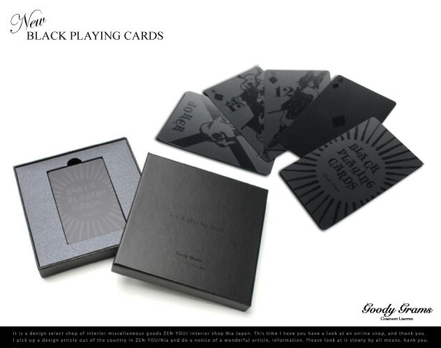 NEW BLACK PLAYING CARDS / ブラックトランプ Goody Grams グッティーグラムス トランプ ブラック Black 黒 黒いトランプ 