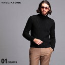 タリアトーレ メンズ ニット TAGLIATORE ウール タートルネック セーター ブランド トップス タートル ケーブル TGRICO509GSI20 SALE_1_f