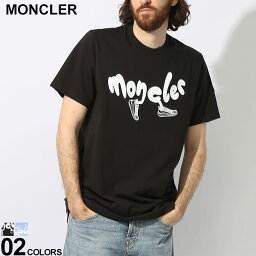 モンクレール Tシャツ MONCLER メンズ カットソー 半袖 ランニング ロゴ 袖ワッペン クルーネック ブランド トップス シャツ スリムフィット 大きいサイズあり MC8C000138390T