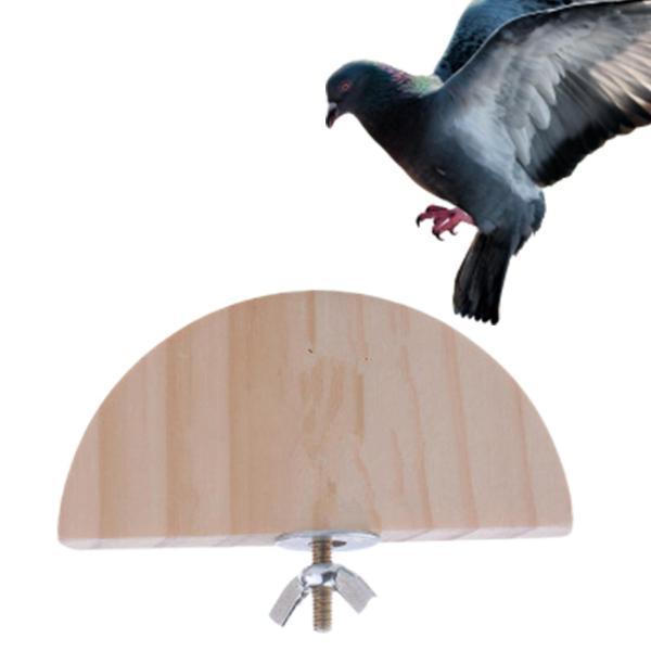 木製の鳥のとまり木スタンドオウムプラットフォームボードプレイおもちゃケージコーナー棚ハムスターリスのセキセイインコガービルラットハリネズミ