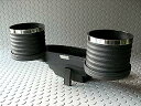 【メーカー直送品】アルカボ ドリンク&ポケットホルダー/ドリンクホルダー BMW Z4シリーズ (E85/E86) ブラック/シルバー 右/左ハンドル(MT車ヲ除ク) AL-079BS(沖縄・離島不可)
