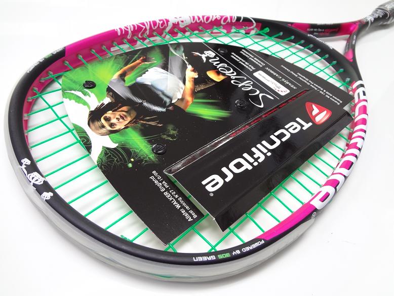 超特価【40％OFF】在庫限り！SPUREM 130 RubyTecnifibre(テクニファイバー）スカッシュラケット 【送料無料】