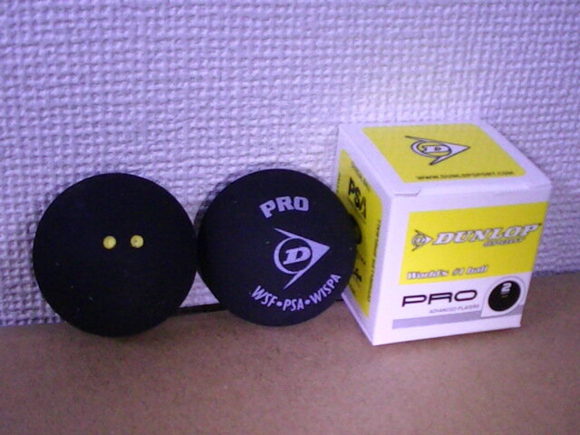 JSA公認ボールDUNLOP PROダブルイエロードット1ダース12個入【あす楽対応】【あす楽_土曜営業】【あす楽_日曜営業】JSA公認ボールお得な1ダース♪日本スカッシュ協会公式試合公認ボールです。