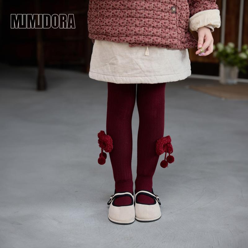 キッズ タイツ あったか 裏起毛 厚手 女の子 ベビー レギンス 子供 スパッツ 春秋冬 防寒 コットン(x2)