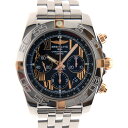 ブライトリング　BREITLING　クロノマット44　ビコロ　B011B57PA　オニキスブラックローマン　SS　44mm　自動巻　USED　中古送料無料！！