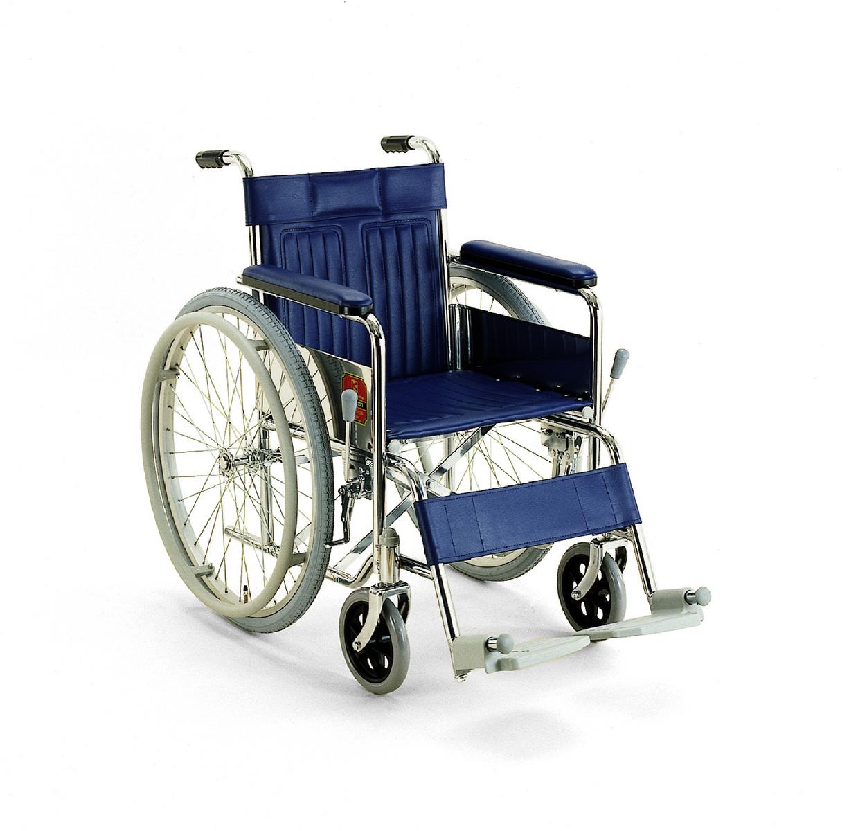 自走式(自繰式)車椅子　カワムラサイクル　KR-801N　スチール　ソリッド(ノンパンク)　座幅42センチ-送料激安-