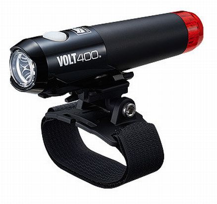 ▲送料無料(一部地域除く) CATEYE【キャットアイ】 VOLT400 DUPLEX【ボルト 400 デュプレックス】 HL-EL462RC-H ヘルメット取り付け専用 充電式LEDヘッドライトの画像