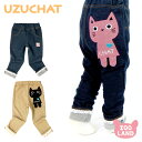 < ボトムス > ウズチャット デザイン 10分丈 パンツ(80-95cm)【UZUCHAT】▽ネコ 女の子 ズボン 子供服 キッズ ベビー 80cm 90cm 95cm▽