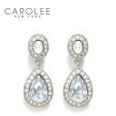 【楽天 Fashion THE SALE 60%OFF】≪CAROLEE≫ キャロリーキュービックジルコニア CZ ティアドロップ デザイン シルバー スタッズ ピアス ニッケルフリー Cubic Zirconia Earrings (Silver)【レディース】 ワンマイルコーデ