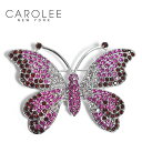 【楽天 Fashion THE SALE 60%OFF】≪CAROLEE≫ キャロリークリスタルビジュー ピンク 蝶々 バタフライ デザイン ブローチ ヴィンテージ Vintage Pin (Silver)【レディース】 ワンマイルコーデ