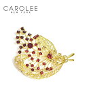 【楽天 Fashion THE SALE 60%OFF】≪CAROLEE≫ キャロリー赤 クリスタル ビジュー 花束 デザイン ブローチ ヴィンテージ Vintage Pin (Gold)【レディース】 ワンマイルコーデ