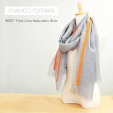 【送料無料】≪FRANCO FERRARI≫ フランコ フェラーリネオンカラー刺しゅう 大判ストール RIETI' Vivid Color Embroidery Stole (Grey)【レディース】【楽ギフ_包装】