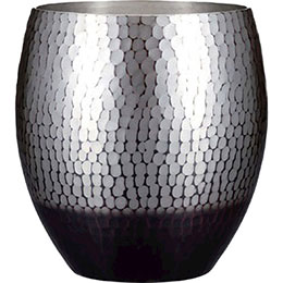 新光金属 純銅錫/黒被仕上げ 手打ち鎚目焼酎カップ 大 BR-207SB