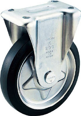 TOYO  プレス製ゴムキャスター固定金具付２００パイ
