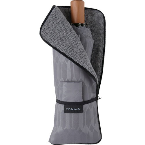 SMV JAPAN｜エスエムブイジャパン mabu 吸水折りたたみ傘ポーチ 江戸 銀 SMV-41013