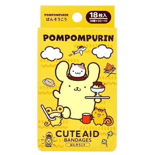 キャラクターばんそうこう CUTE AID ポムポムプリン(18枚入)