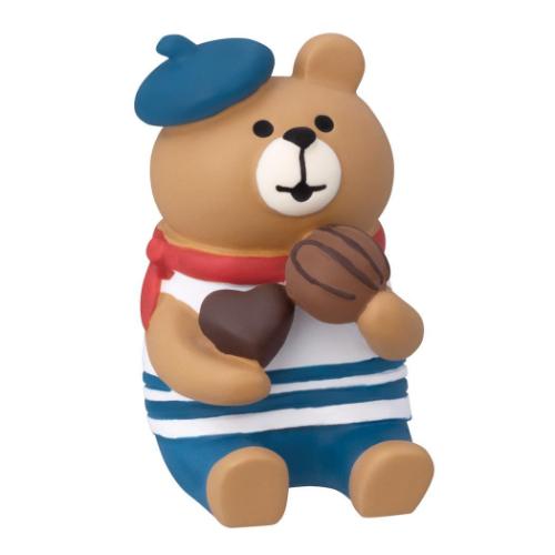 ショコラ食べ比べくま マスコット Bpnjour chocolat concombre デコレ ミニチュア オブジェ ディスプレイ 置物