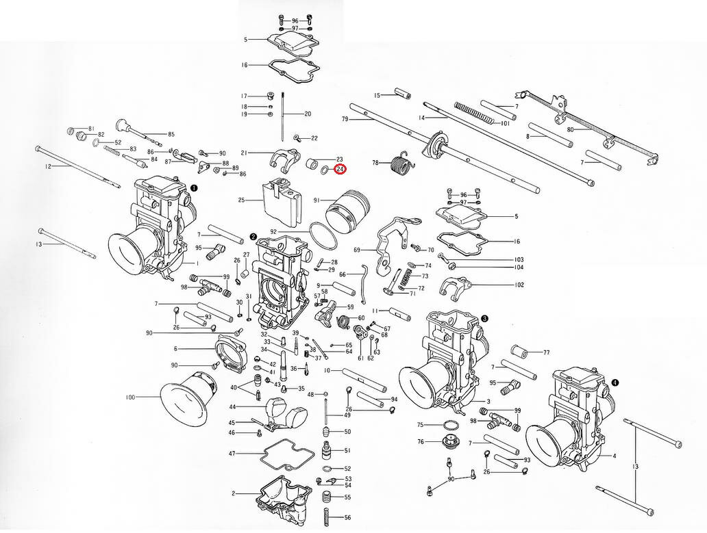 Mikuni ミクニ その他キャブレター関連 24.パッキン TMRキャブレター ビッグボディΦ36-Φ41 スモールボディΦ28-Φ35