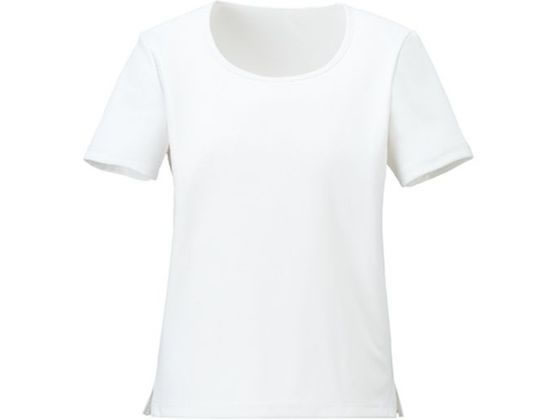 BCK7304-15 7G ラウンドネック半袖ニット ホワイト BCK7304157G