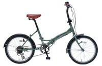 マイパラス 折畳自転車 20インチ 6段ギア M-209-GR アイビーグリーン