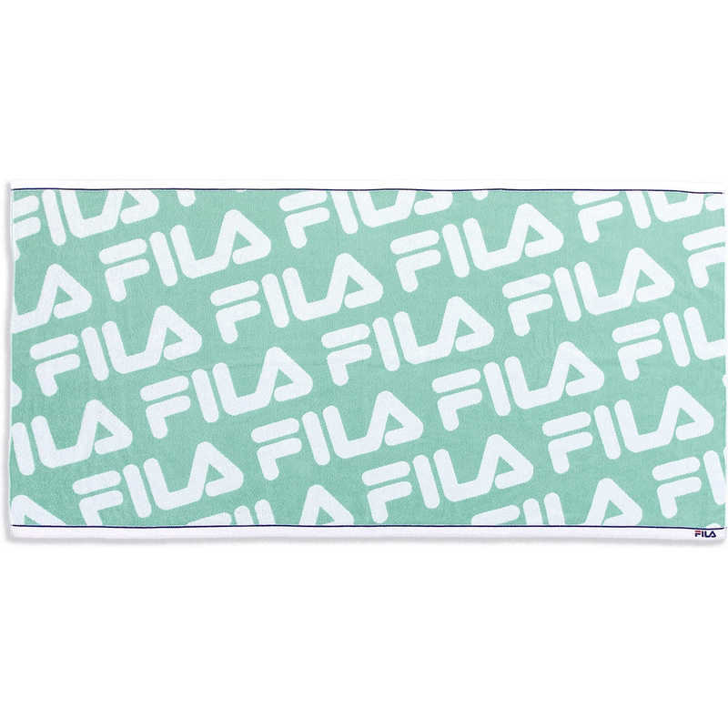 タオル美術館 FILA フィラ 総柄 ボディタオル 約70×140cm グリーン