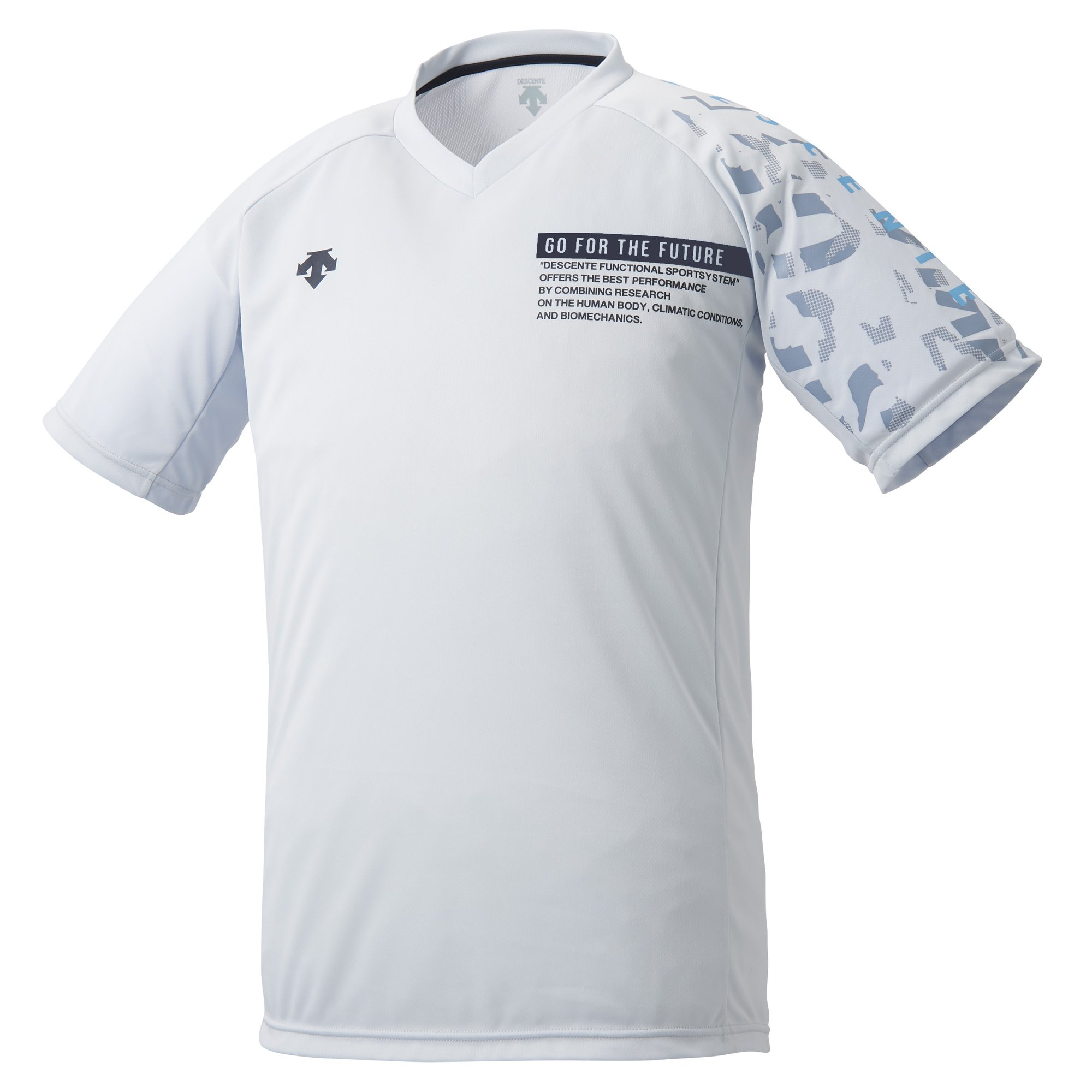 デサント バレ- 半袖プラクティスシャツ ユニセックス DVURJA54-WH